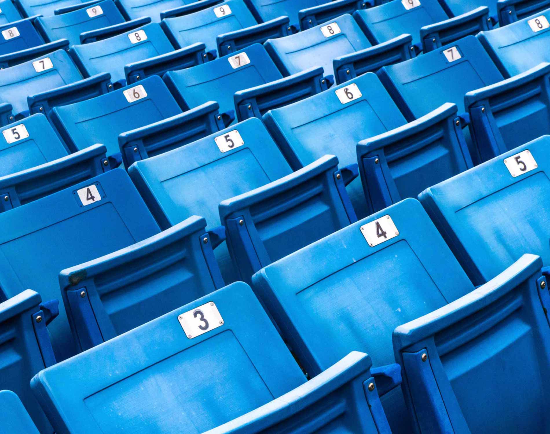 Empty stadium seats