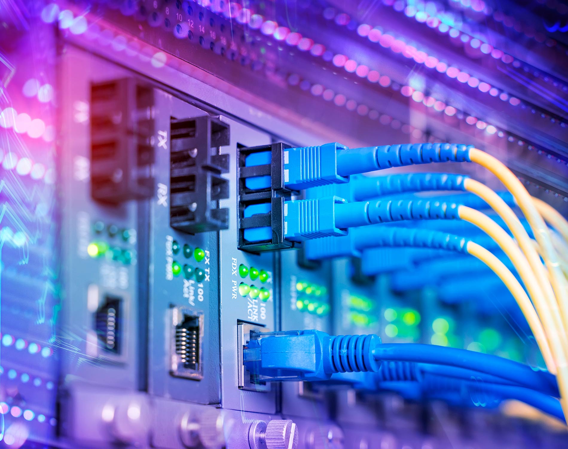 Fiber Optic cables and UTP Network cables