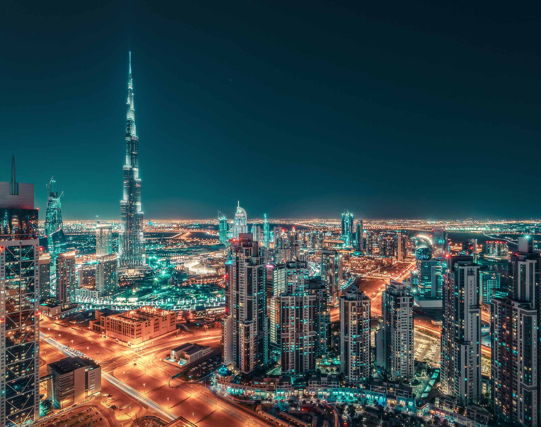 Dubai at night