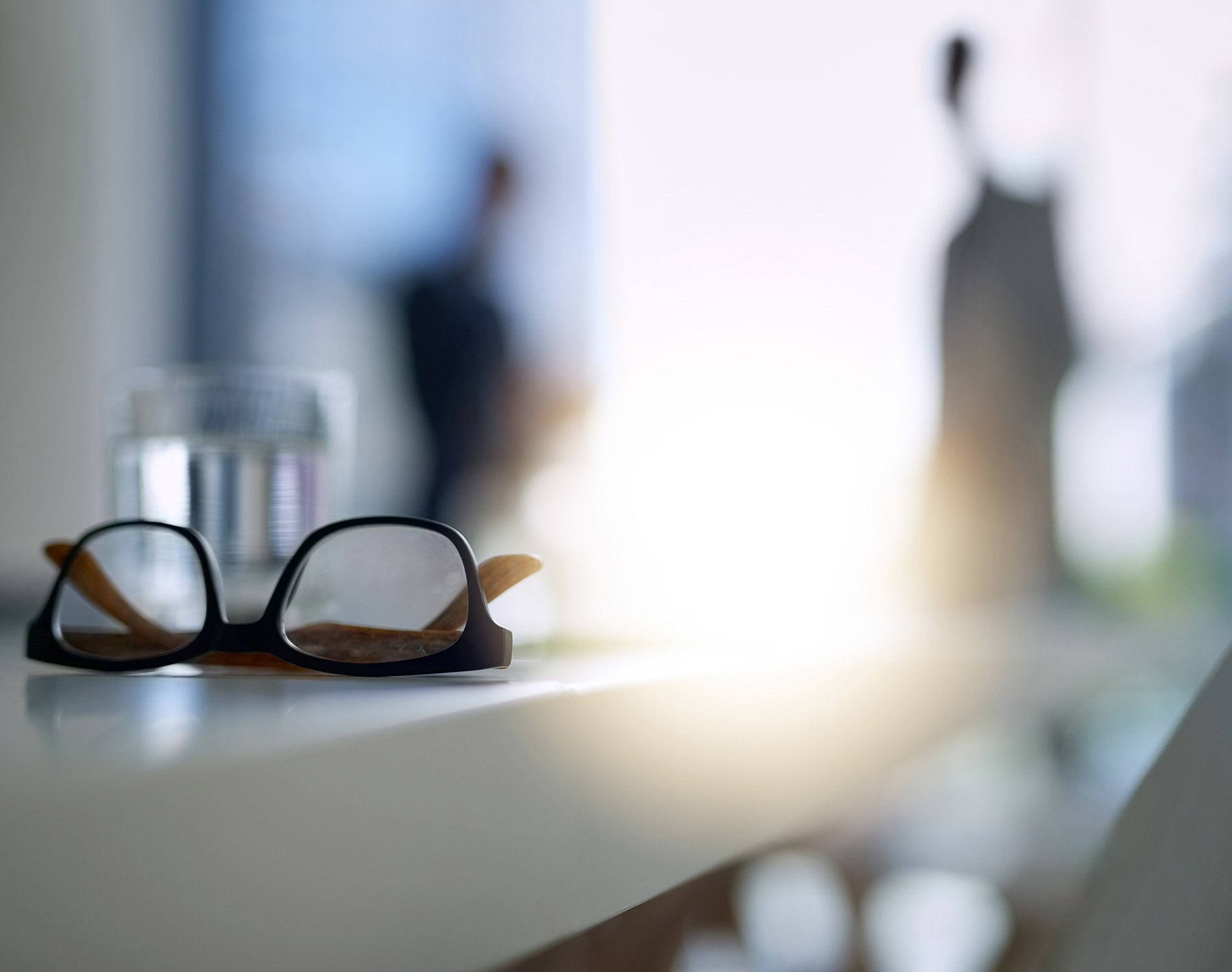 Glasses on a table