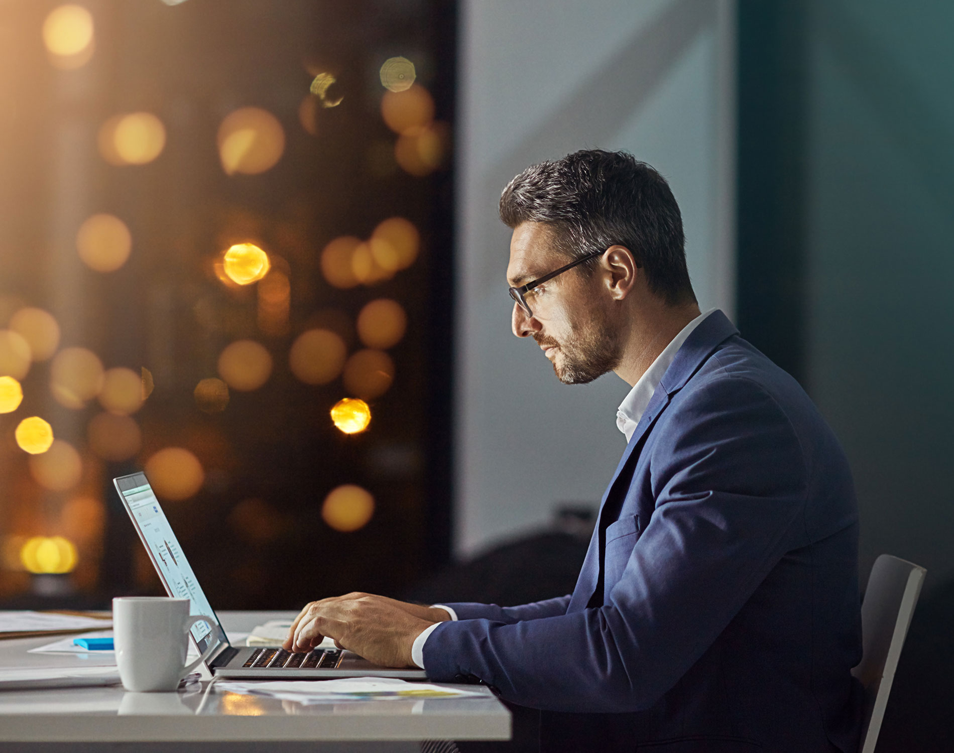 man with laptop