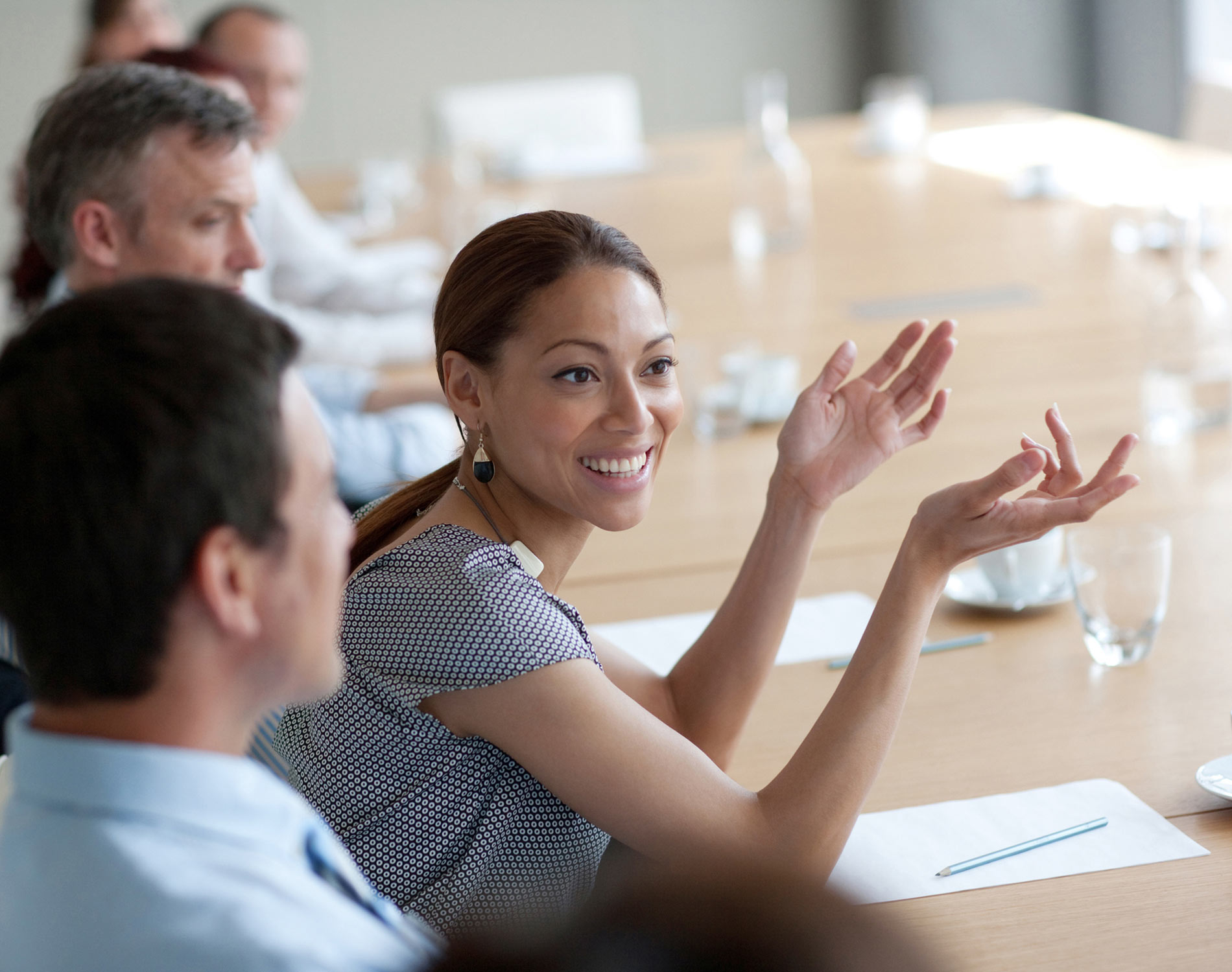 People in a meeting