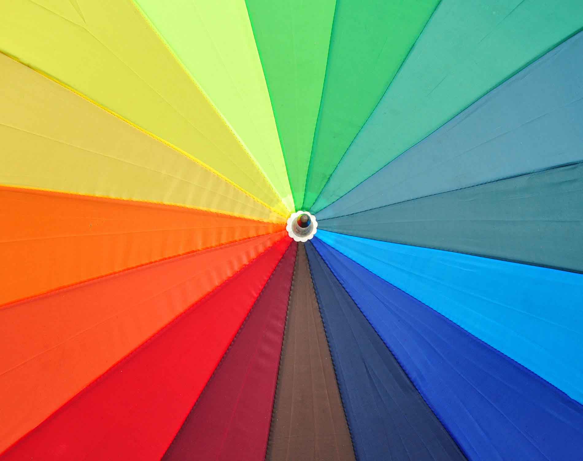 coloured umbrella 