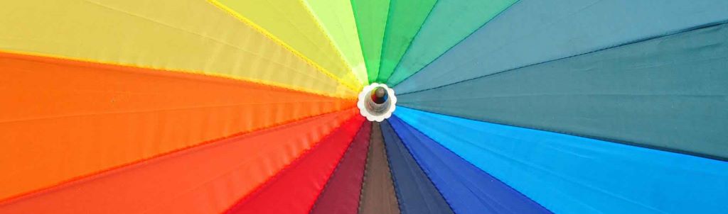 coloured umbrella 