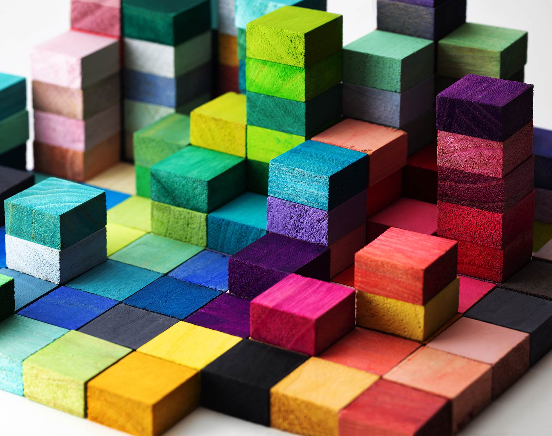 Colourful bricks
