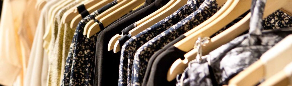 Cloths on a rack