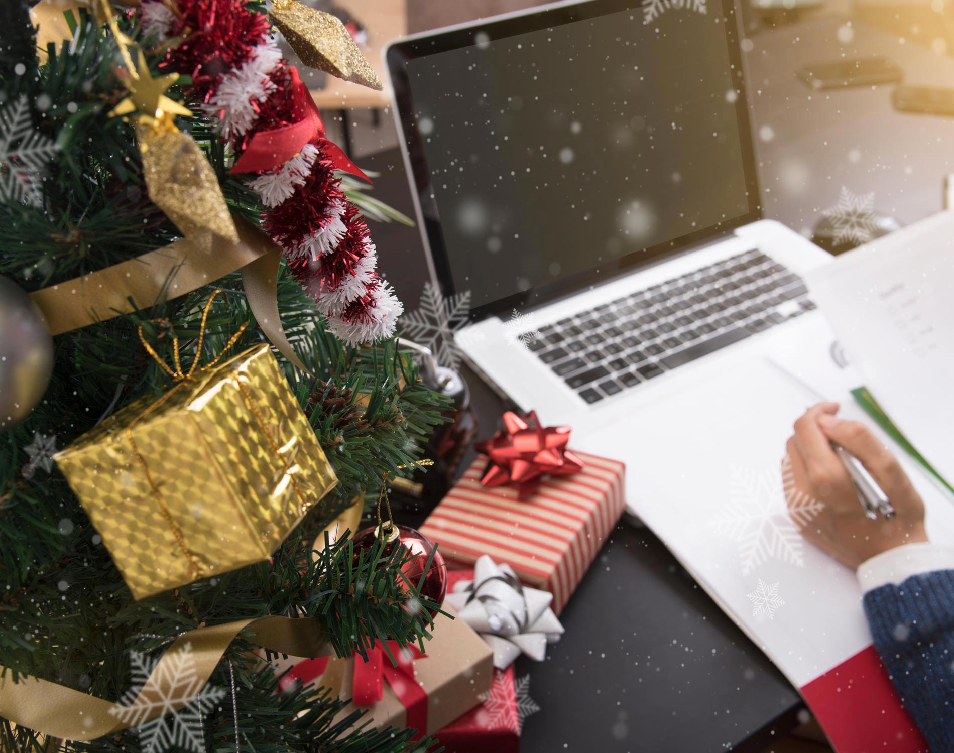 Presents on desk