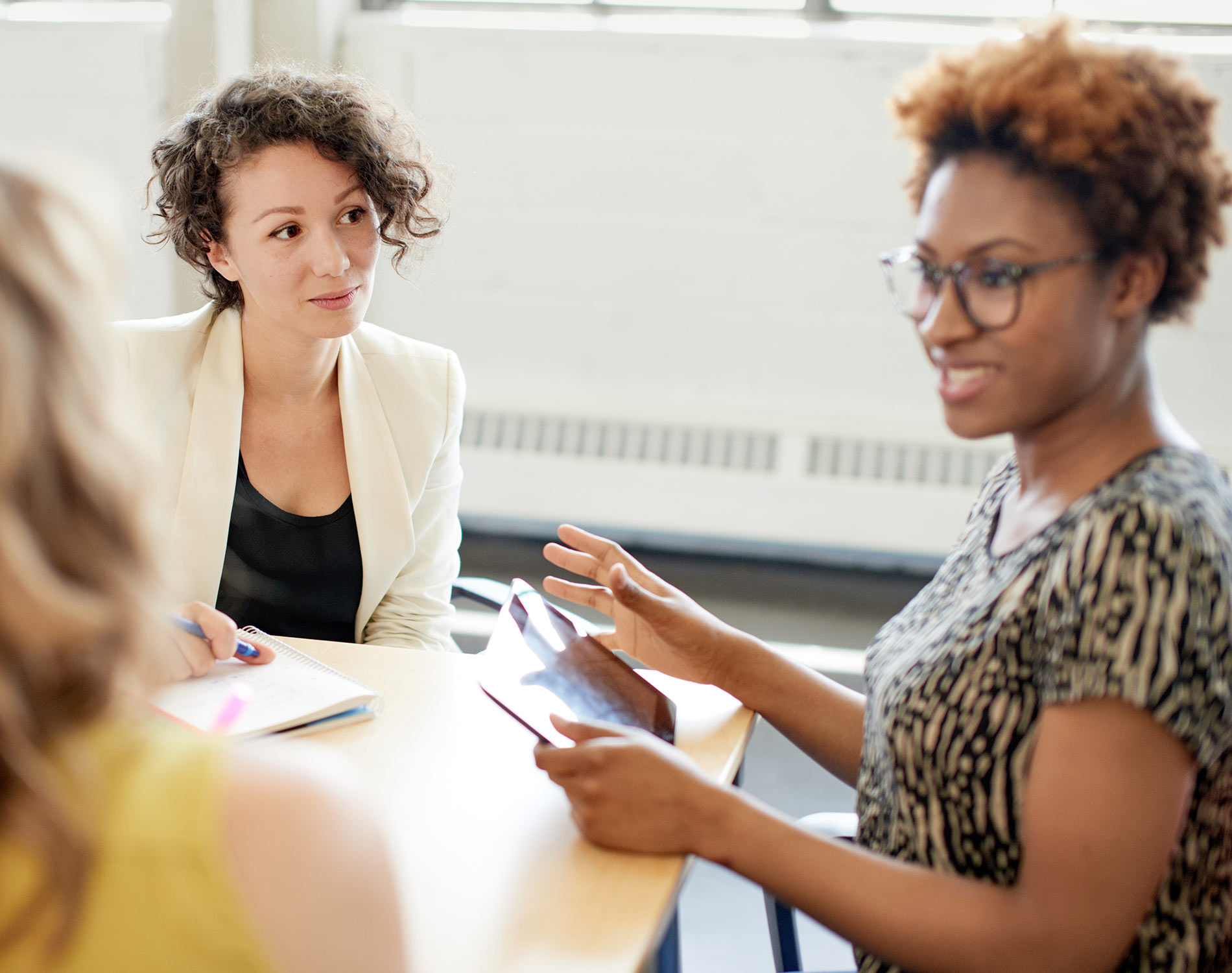 women speaking