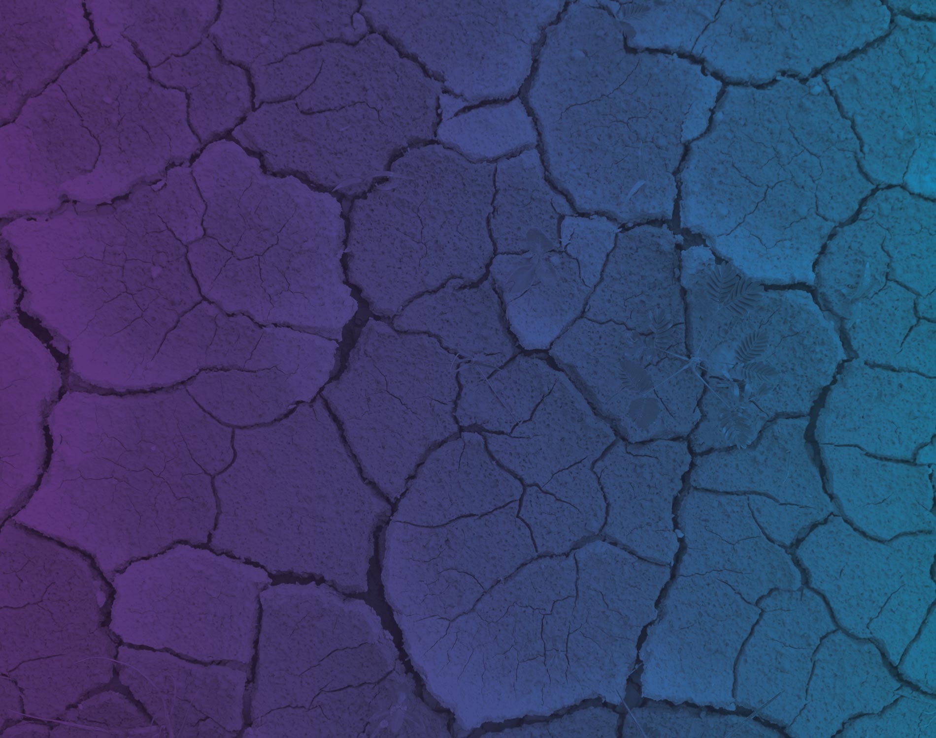 Dried dirt with purple and blue overlay