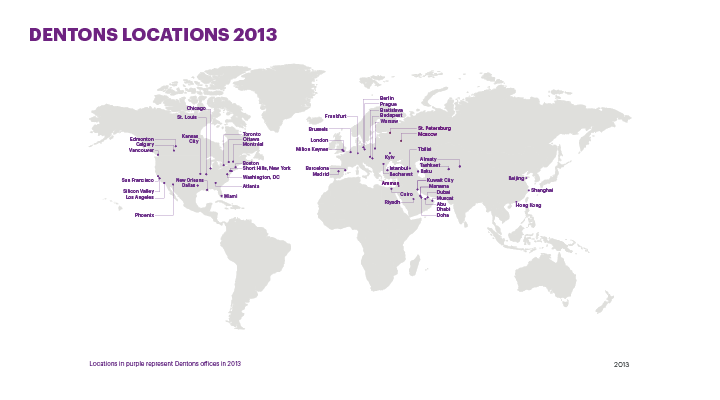 Dentons Locations 2013