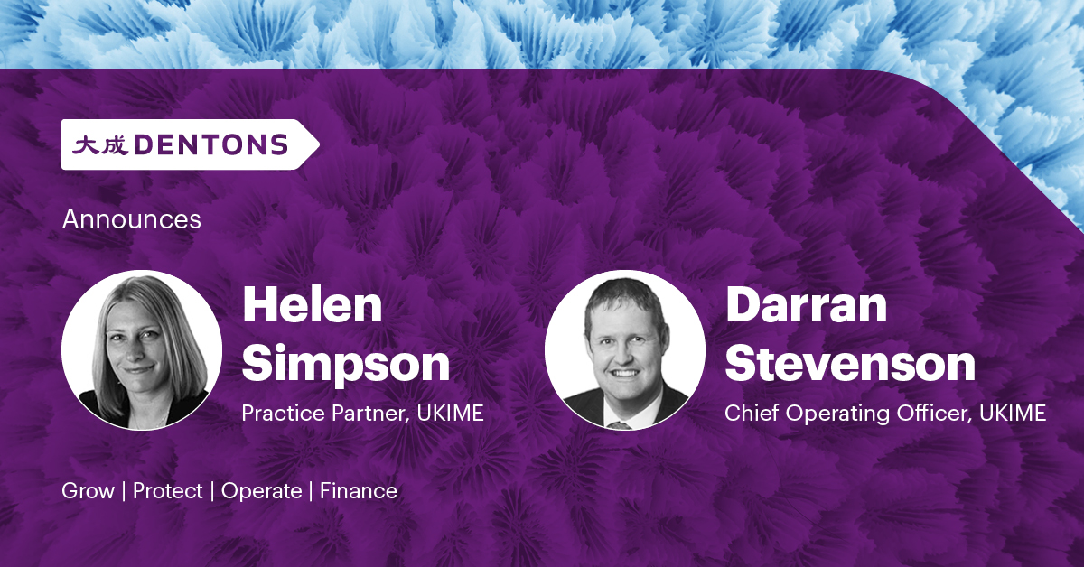 Dentons Dentons promotes new senior executive team in the UK, Ireland