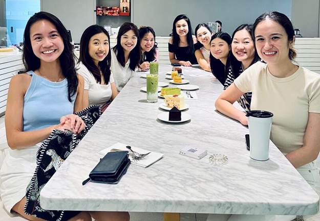 Members of the Dentons Women Mentorship group engaging in enriching discussions during a tea session