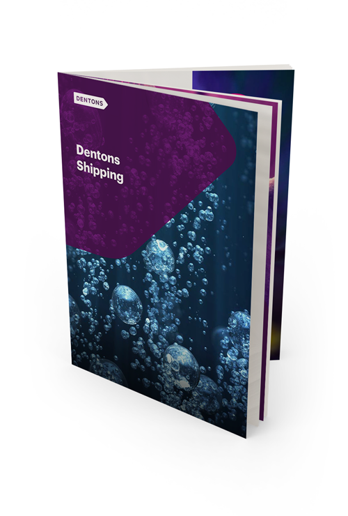 Global shipping brochure blue