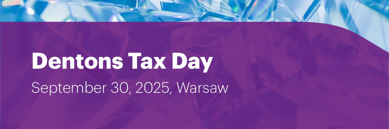 Dentons Tax Day banner in English