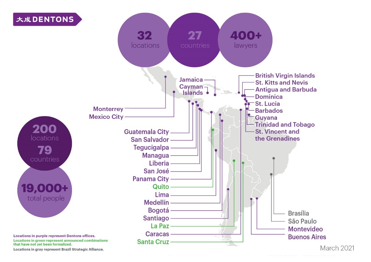 hvad som helst enkelt gang Gedehams Dentons - The world's largest law firm announces combination with elite  Bolivian law firm