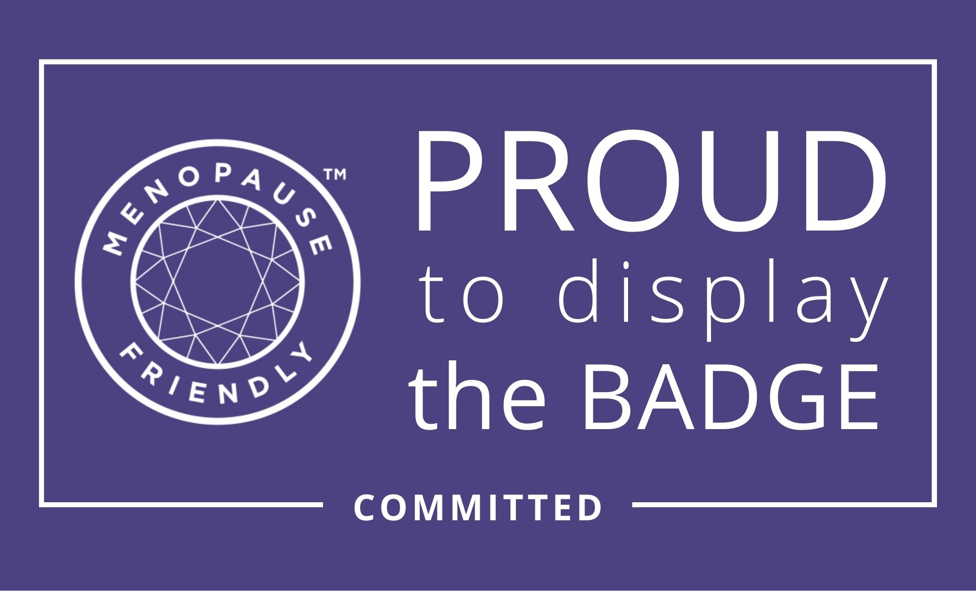 Proud to display the badge Committed