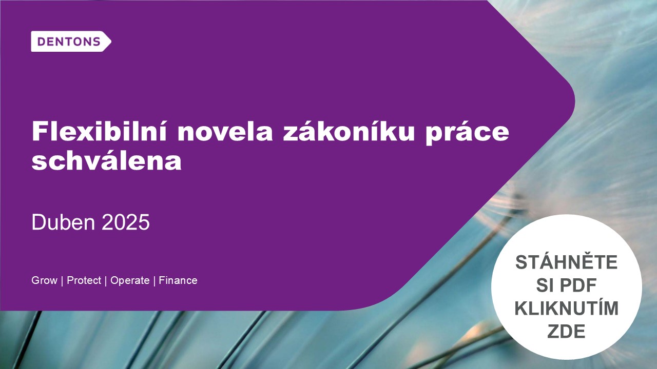Newsletter banner: Flexibilní novela zákoníku práce míří do Senátu