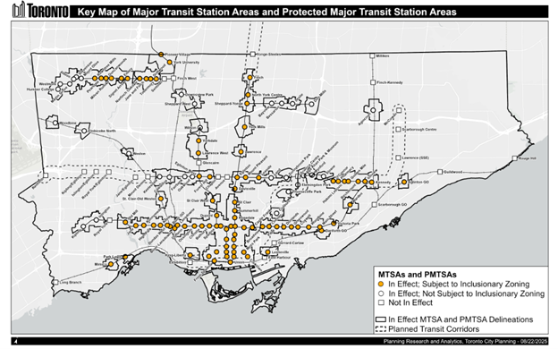Key Map of Major Transit Station Areas and Protected Major Transit Station Areas