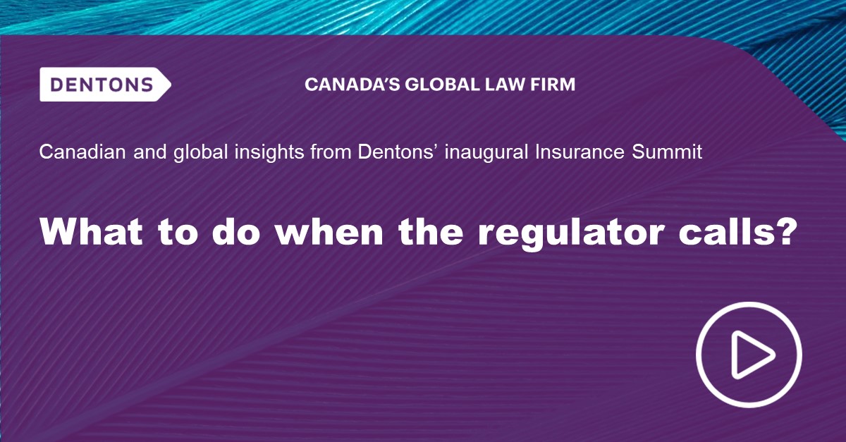 What to do when the regulator calls