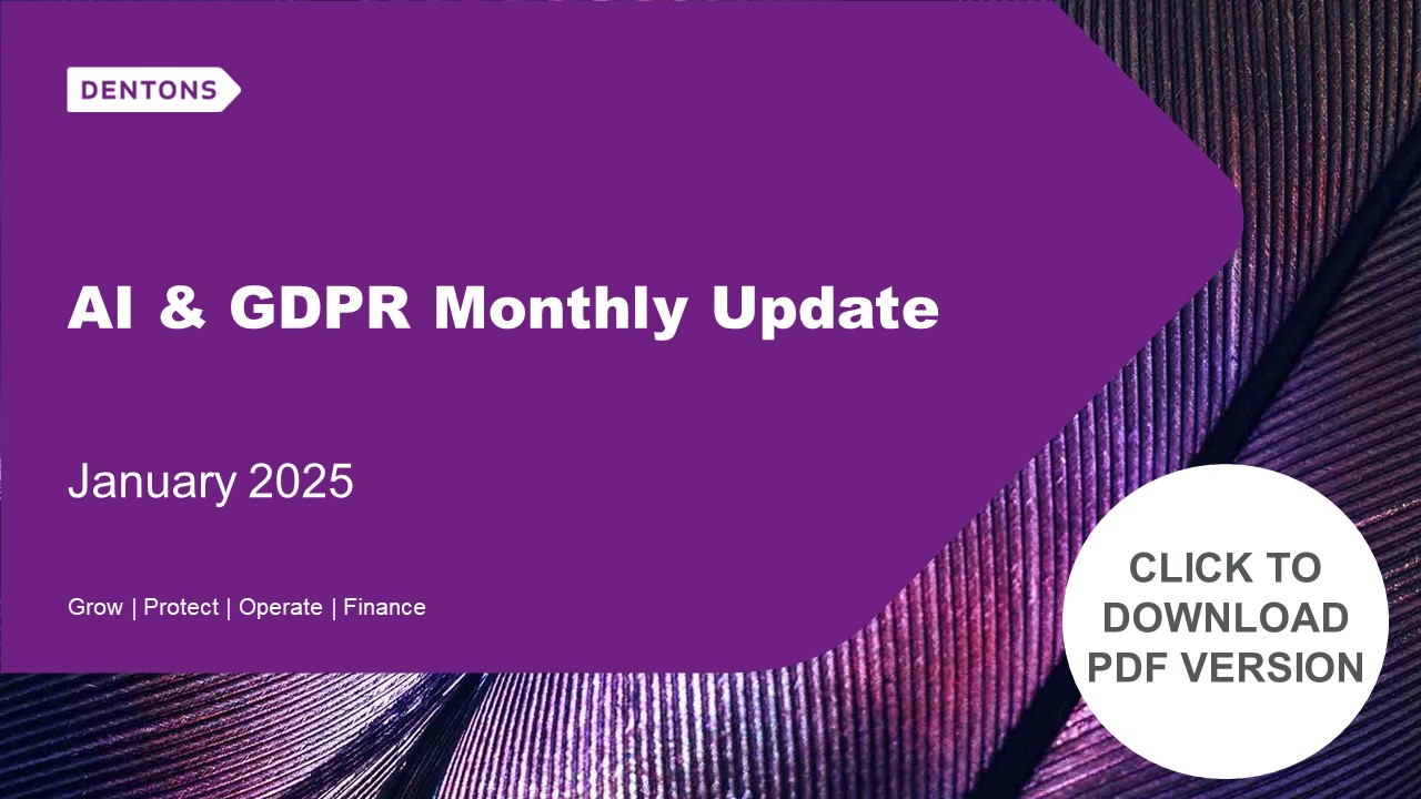 AI and GDPR Monthly Update