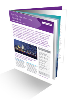 UK Employment Law Round Up Newsletter December