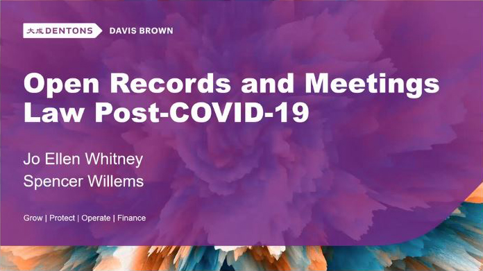 Open Records and Meetings Law Post-COVID-19