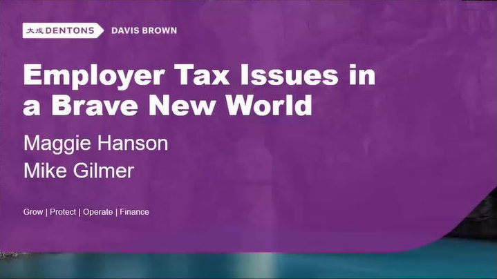 Employer Tax Issues in a Brave New World