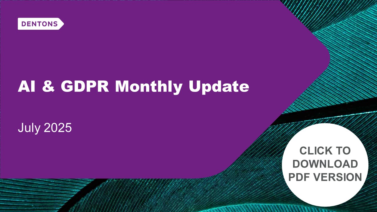 AI & GDPR Newsletter banner