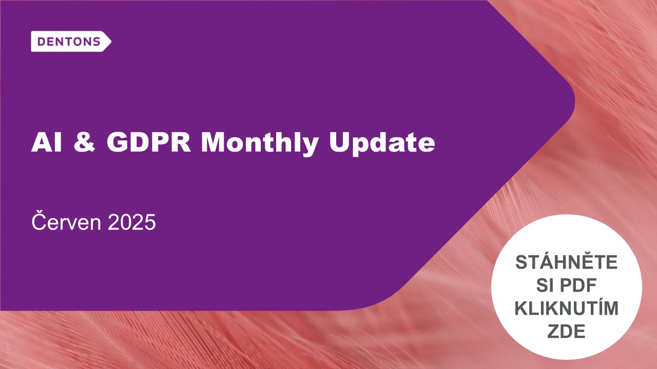 AI GDPR Monthly Update in Czech  June 2025 banner