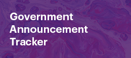 Government announcement tracker