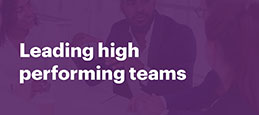 Leading high performing teams