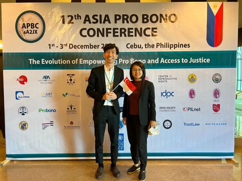 Partners Terence Wah and Ling Yi Quek representing Dentons Rodyk at the 12th Asia Pro Bono Conference in Cebu, Phillippines