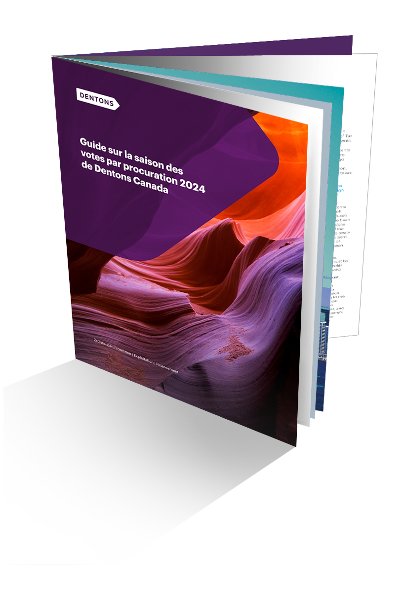 Guide sur la saison des votes par procuration 2024 de Dentons Canada thumbnail